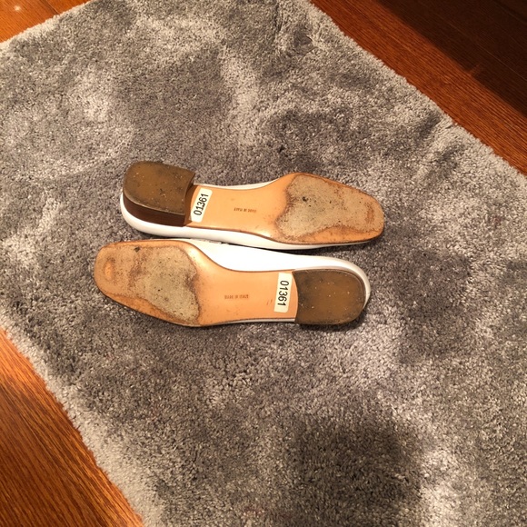 Salvatore Ferragamo White Flats, 7 1/2 AA, Gancini - Picture 5 of 8